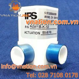 diaphragm valve / pneumatic / subminiature / PTFE