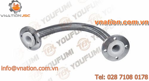stainless steel hose / PTFE / flange