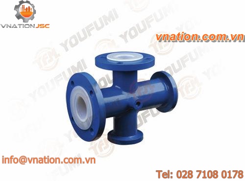 flange fitting / cross / stainless steel