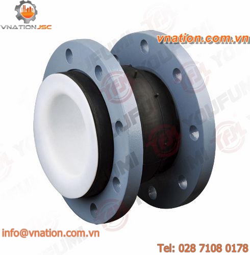 lateral pipe expansion joint / rubber / for the chemical industry