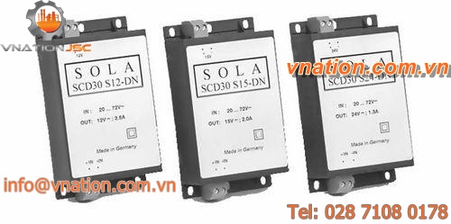 switching DC/DC converter / chassis-mounted / DIN rail / encapsulated