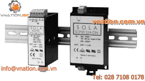 AC/DC power supply / DIN rail / encapsulated / compact