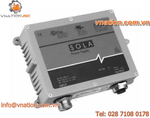 AC/DC power supply / closed frame / for harsh environments / robust