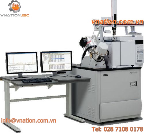 gas chromatograph / coupled to a mass spectrometer / laboratory