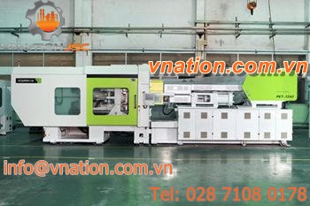 horizontal injection molding machine / hydraulic / for PET / low-pressure