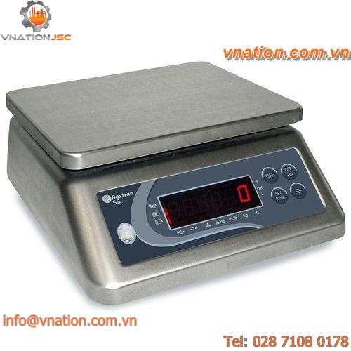 tabletop scales / with LED display / IP67 / stainless steel