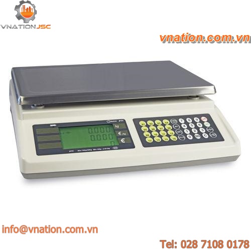 tabletop scales / with LCD display / stainless steel / battery-powered