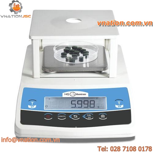 precision scales / with LCD display / stainless steel pan / piece counting function