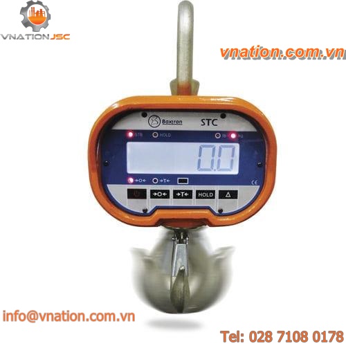 crane scale with LCD display / with rechargeable battery / for the metallurgical industry