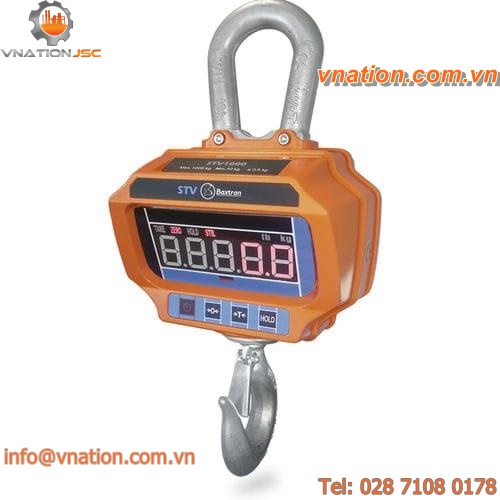 crane scale with LED display / with rechargeable battery / for the metallurgical industry