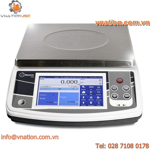 counting scales / with touch screen / stainless steel pan / piece counting function