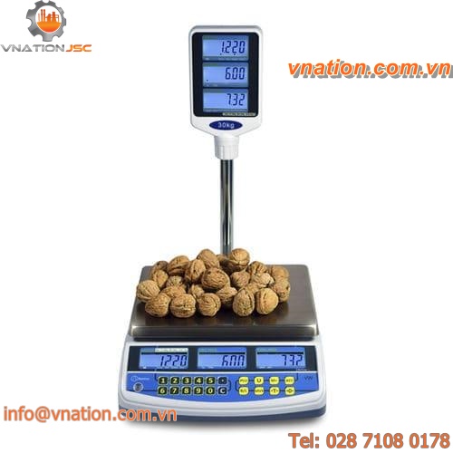 tabletop scales / with LCD display / stainless steel / food