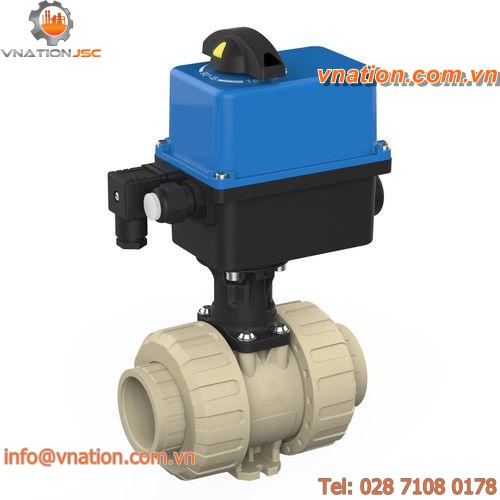 ball valve / electrically-actuated / PP / with positioner