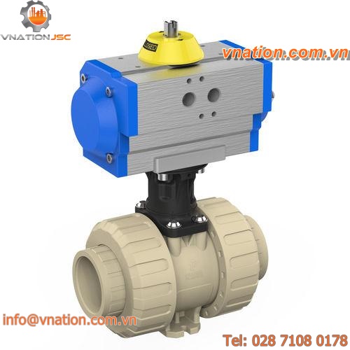 ball valve / pneumatic / PP / 2-way
