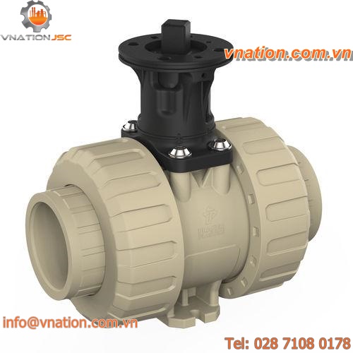 ball valve / modular / PP / 2-way