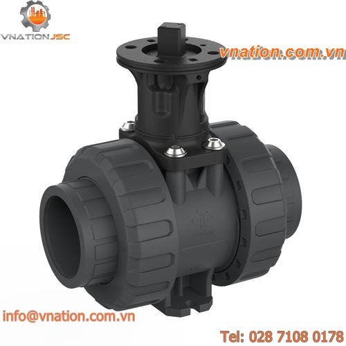 ball valve / with membrane / modular / PVC