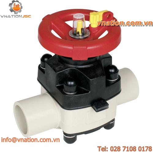diaphragm valve / handwheel / for slurry / PP
