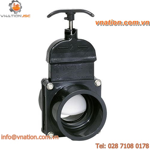 knife gate valve / manual / in plastic / full-flow