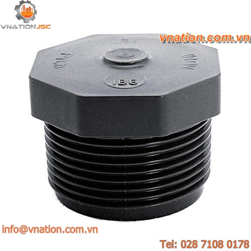 male plug / threaded / PVC