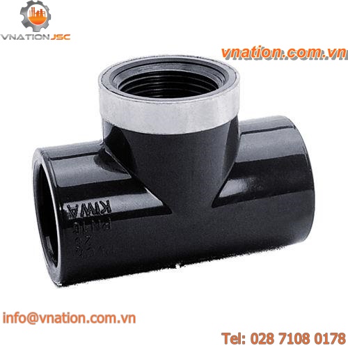 socket fitting / female / threaded / T