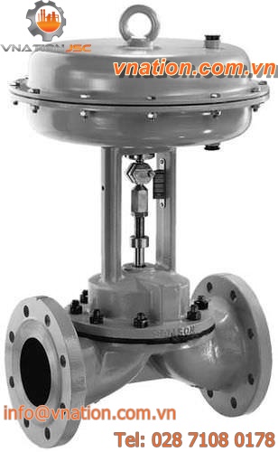 diaphragm valve / pneumatic / regulating / for corrosive fluids