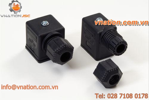 electric connector / rectangular / DIN / for solenoid valves