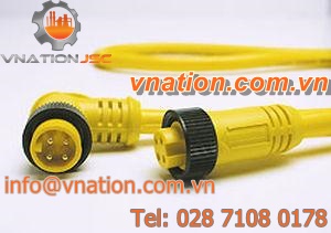 electric connector / circular / threaded / miniature