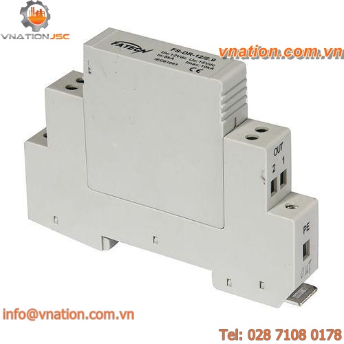 DIN rail surge arrester / for signal transmission / bipolar / over-voltage