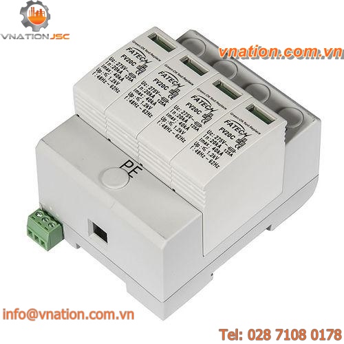type 2 surge arrester / DIN rail / plug-in / for power supplies