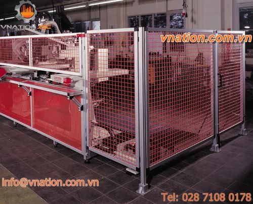 machine enclosure partition / aluminum / wire mesh