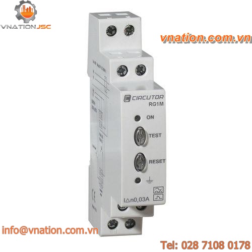 earth-leakage protection relay / DIN rail / adjustable / differential