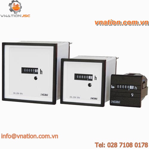 hour counter / analog / electromechanical / panel-mount