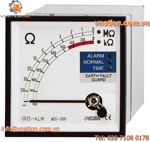 measuring device / insulation resistance / panel-mount / analog / continuous