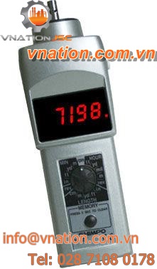 contact tachometer / with LED display / hand / 5-digit