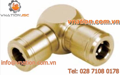 push-in fitting / elbow / brass / with seal