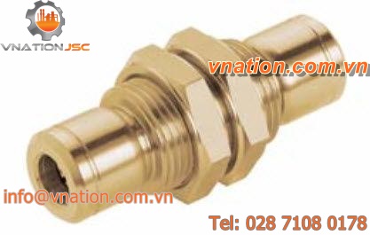 bulkhead fitting / threaded / straight / with seal