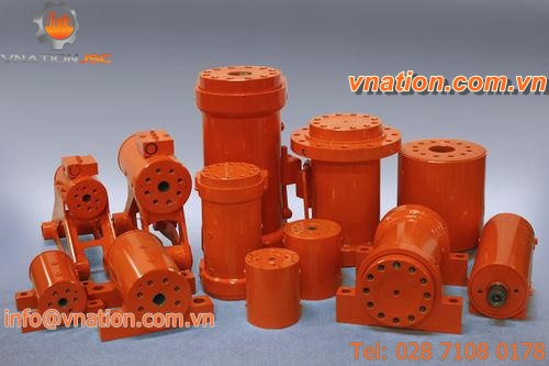 rotary cylinder / hydraulic / double-acting