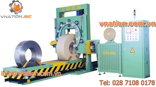 automatic shrink wrapping machine / with two trolley / for steel coils