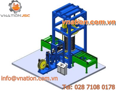 wire coil strapping machine / compacting / lateral / automatic