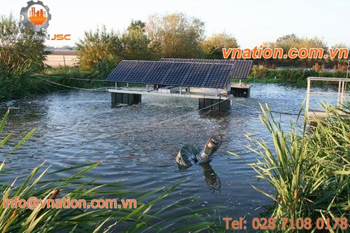 surface aerator / for wastewater treatment / floating / low-speed