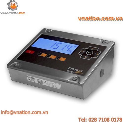 LCD display weight indicator / IP67 / stainless steel / battery-powered