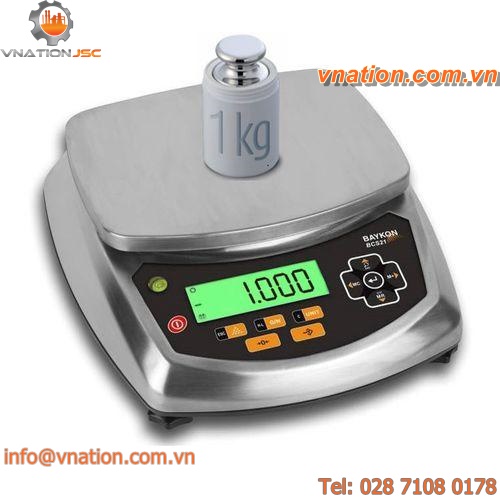 bench scales / with LCD display / stainless steel / piece counting function