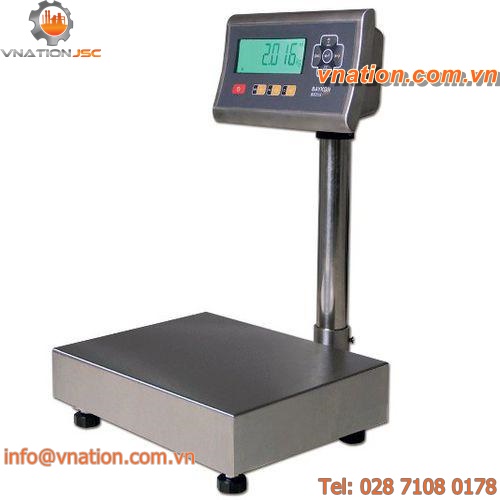 bench scales / with LCD display / stainless steel / portable