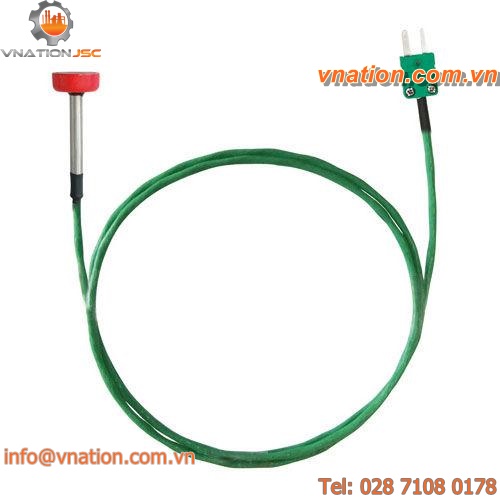 type K thermocouple temperature probe / with thermocouple output / with magnetic strip