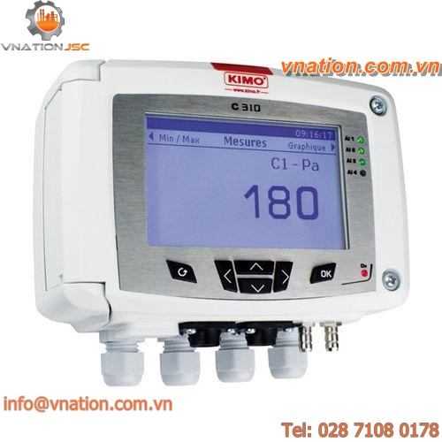 pressure multi-parameter transmitter / temperature / air speed / HVAC