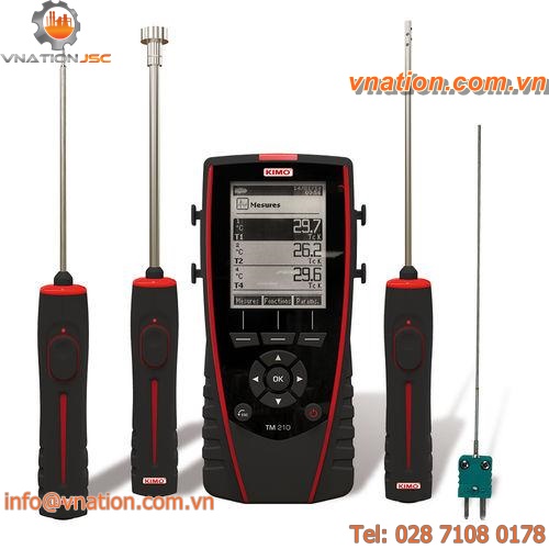 digital thermometer / Pt100 / portable / multi-probe