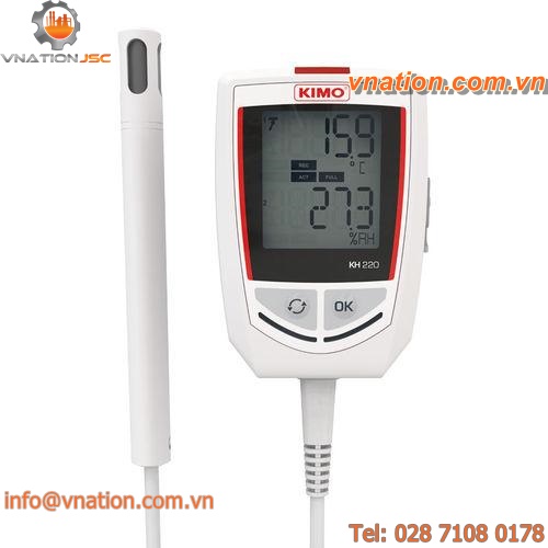 temperature data-logger / current / relative humidity / pressure