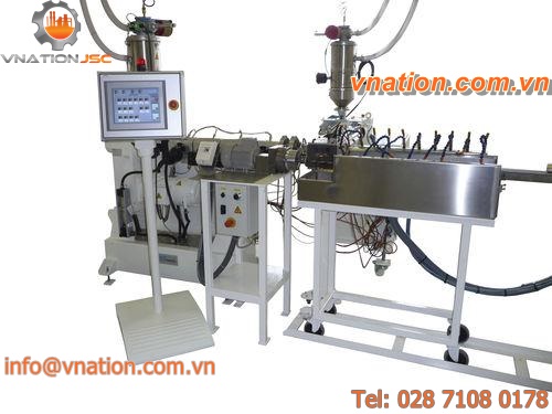 pipe extrusion line / for PVC / for spiral tubes