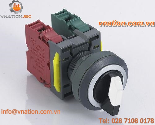momentary push-button switch / selector / 2-pole