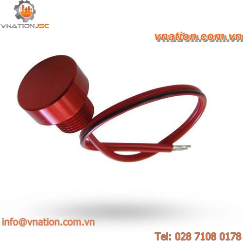 piezoelectric switch / single-pole / vandal-proof / anodized (red)